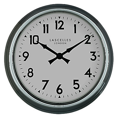 Lascelles Electric Clock, Dia.60cm, Silver Lascelles Electric Clock, Dia.60cm, Silver